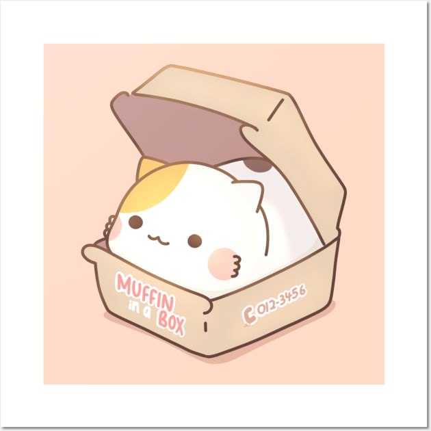 Muffin cat mochi delivery Wall Art by @muffin_cat_ig